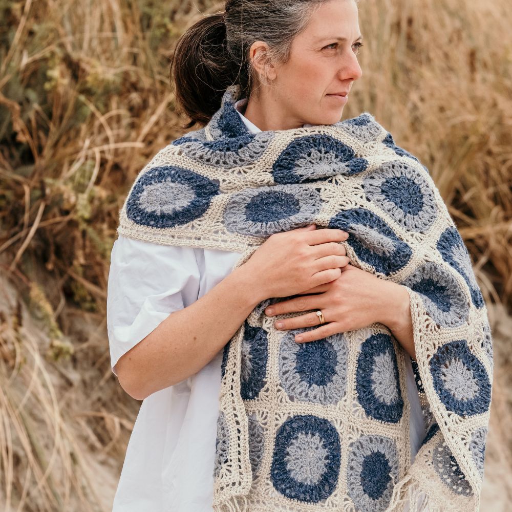 Cortes Granny Square Scarf Digital