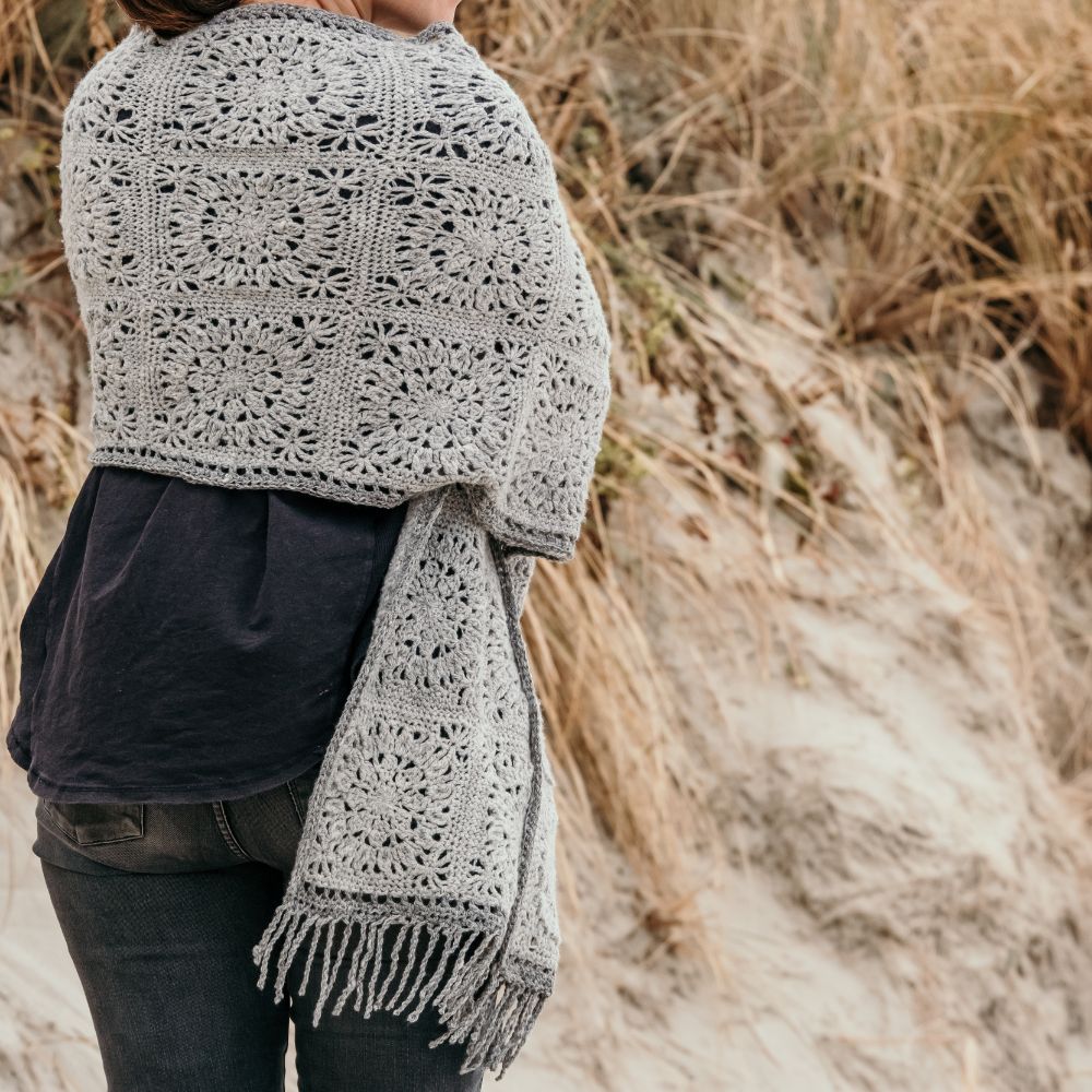 Cortes Granny Square Scarf Digital