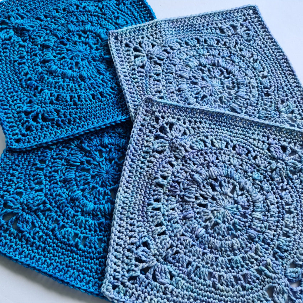 Four granny sqaures from Oceanic Blanket Pattern by Shelley Husband