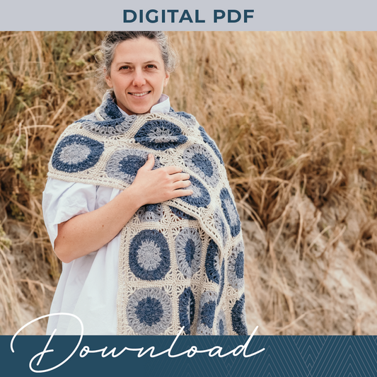Cortes Granny Square Scarf Digital