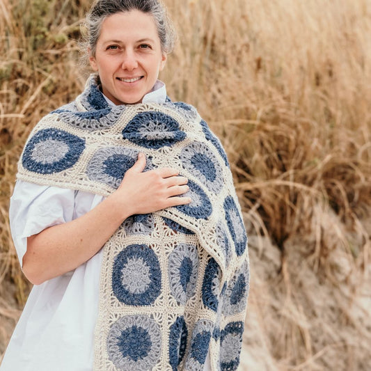 Cortes Granny Square Scarf Digital