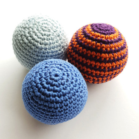 3 balls from Intro to amigurumi by Shelley Husband