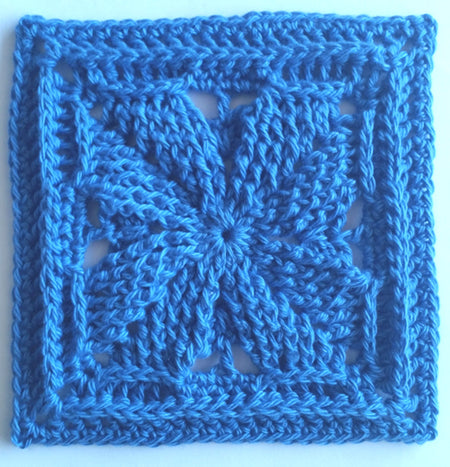 Bellinghausen pattern in single colour blue by Shelley Husband