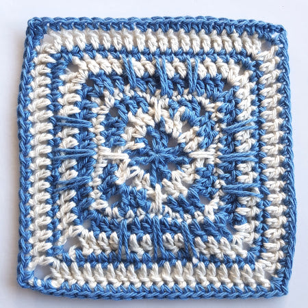Bismarck pattern in two colours blue and cream by Shelley Husband