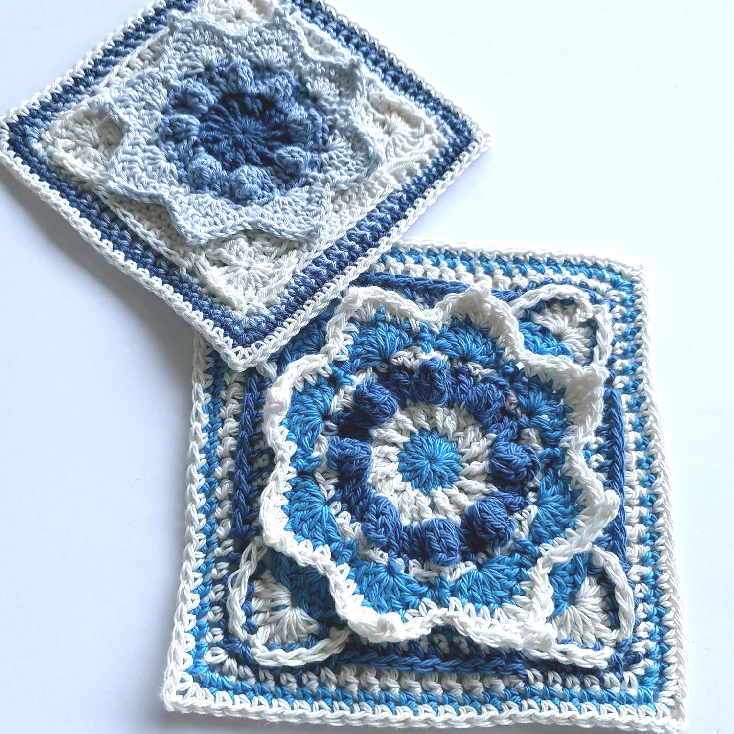Charlene granny square crochet pattern by Shelley Husband in two sizes