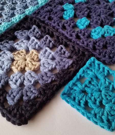 Granny squares from Granny Square Crochet for Beginners by Shelley Husband