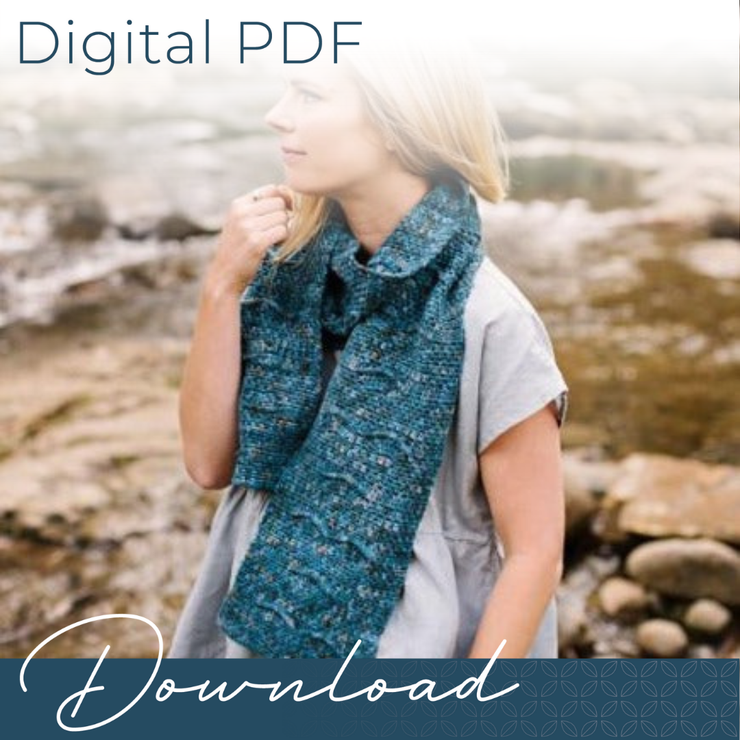 Hillocks scarf pattern by Shelley Husband