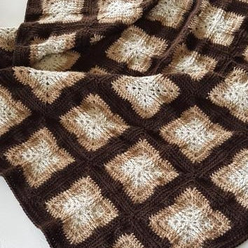 Close up of Killarney Cross Blanket Pattern by Shelley Husband