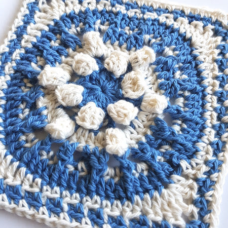 Molucca in two colours, blue and cream by Shelley Husband