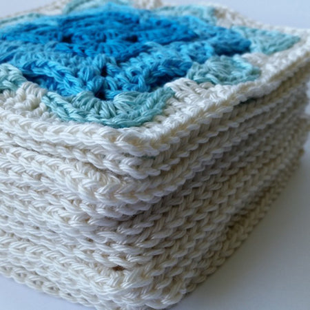 Stack of granny squares from More than a Granny ebooks bundle by Shelley Husband