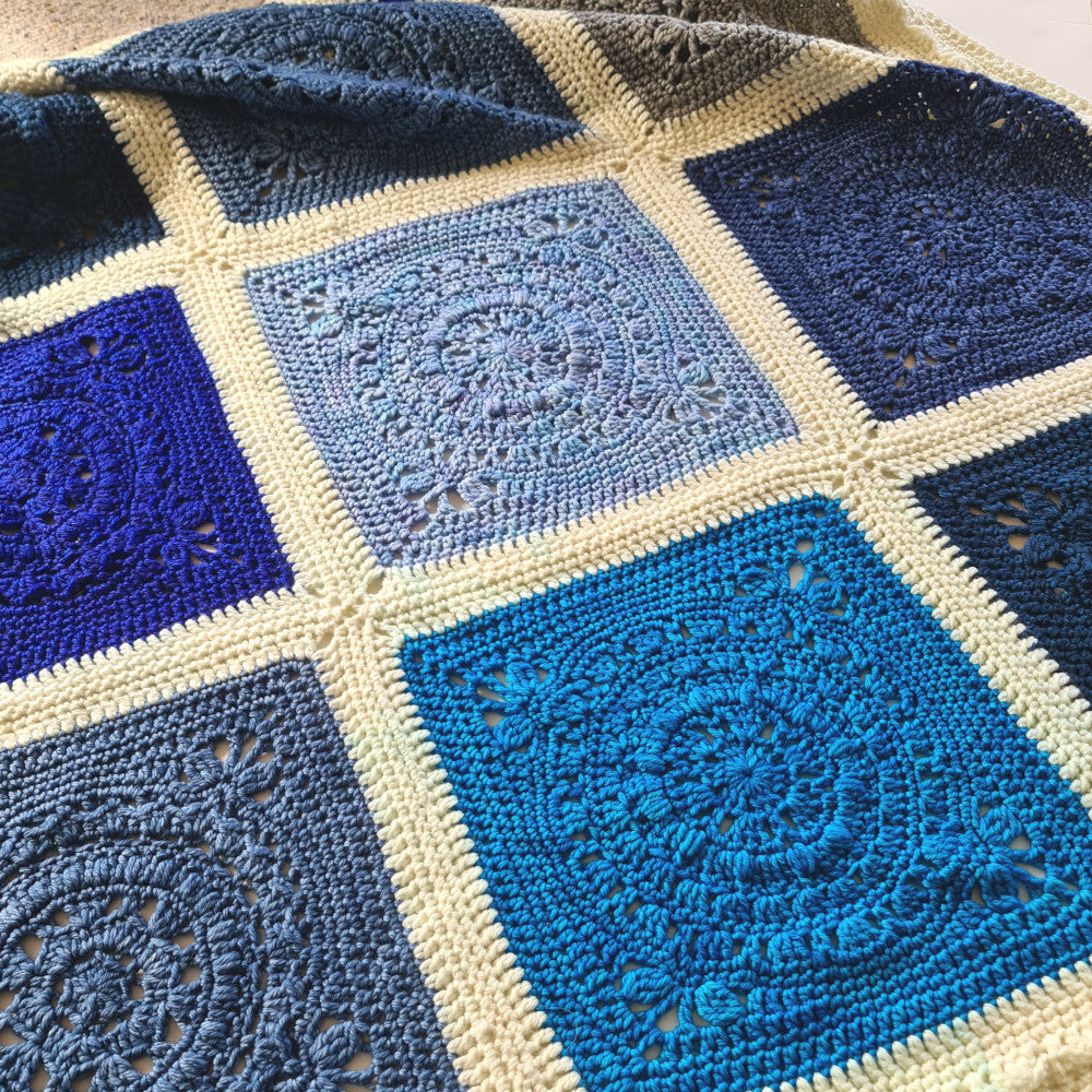Close up of Oceanic Blanket squares