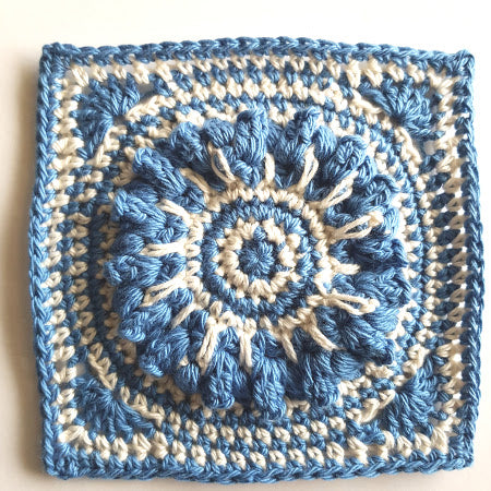 Okhotsk in two colours, blue and cream by Shelley Husband