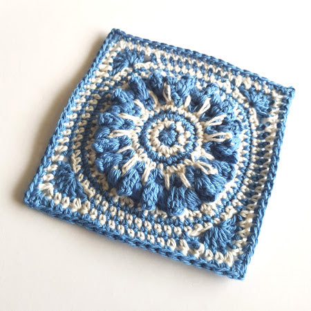 Okhotsk in two colours, blue and cream by Shelley Husband