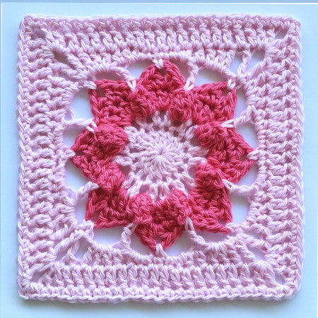 Pink Pinkie granny square pattern by Shelley Husband