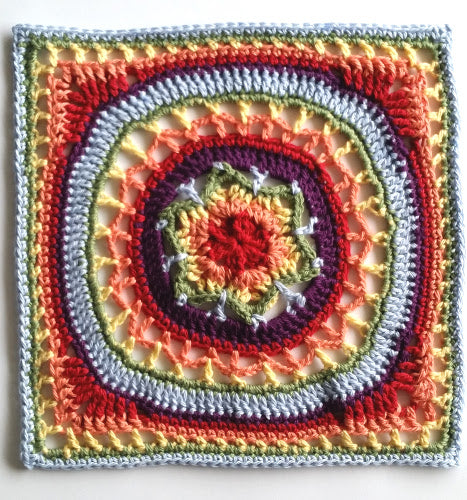 Colourful granny square of Sydney Granny Square Pattern by Shelley Husband