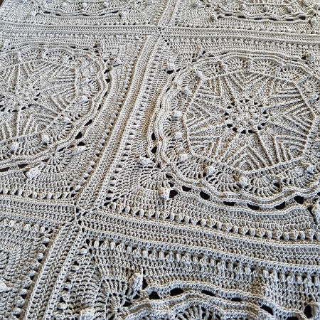 Close up of Mayan Crochet Blanket Pattern by Shelley Husband